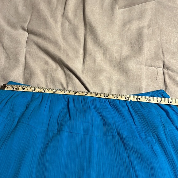 Ruby Rd turquoise linen like maxi skirt. Size:14 - Picture 5 of 5